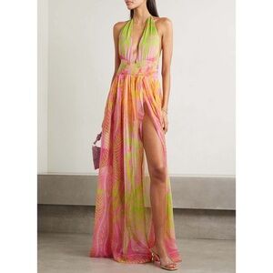 Retrofete zion silk maxi dress
